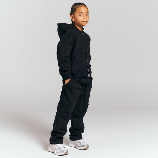 KIDS ZIP HOODIE 'BLACK'