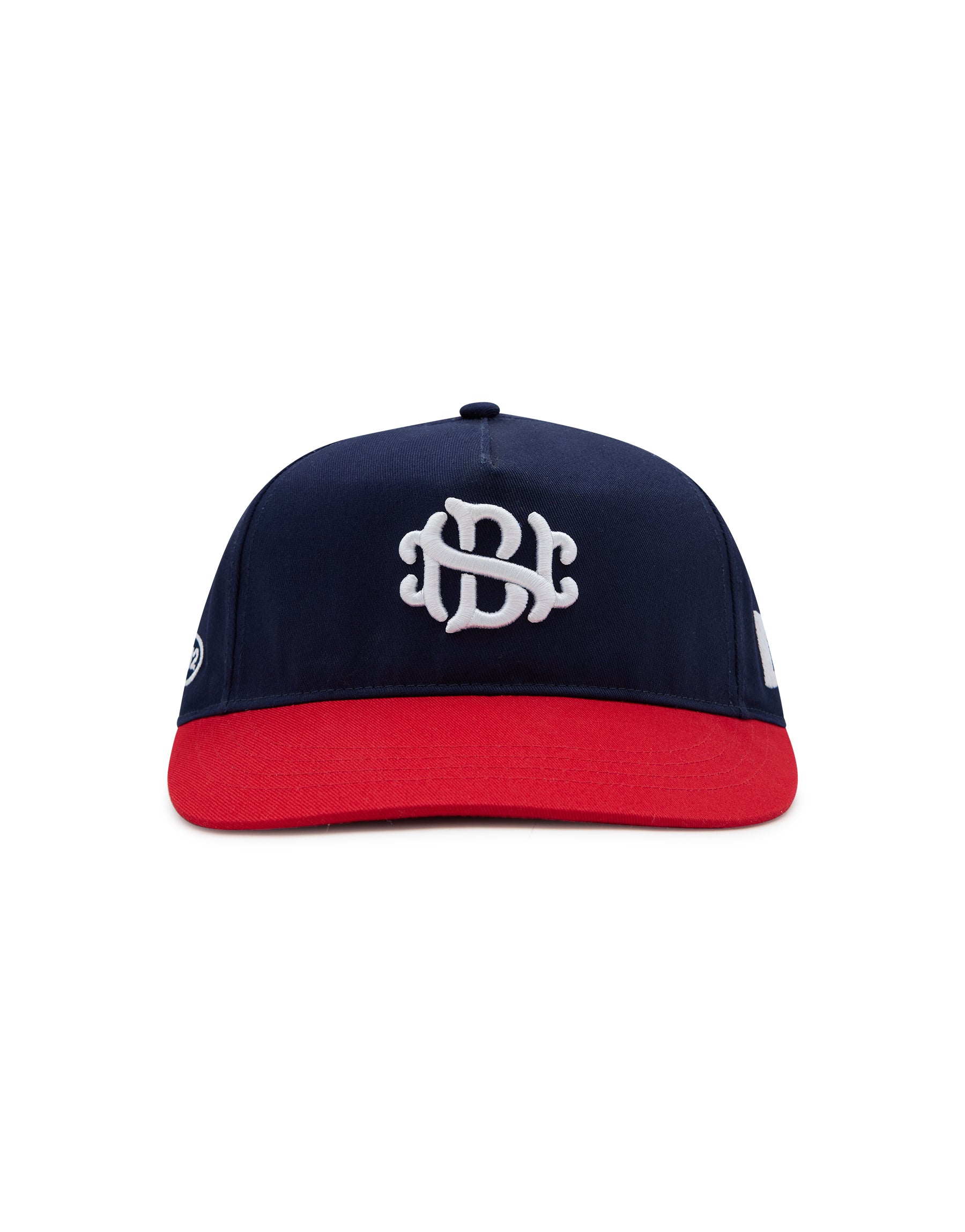 NB Monogram Cap - Navy Red
