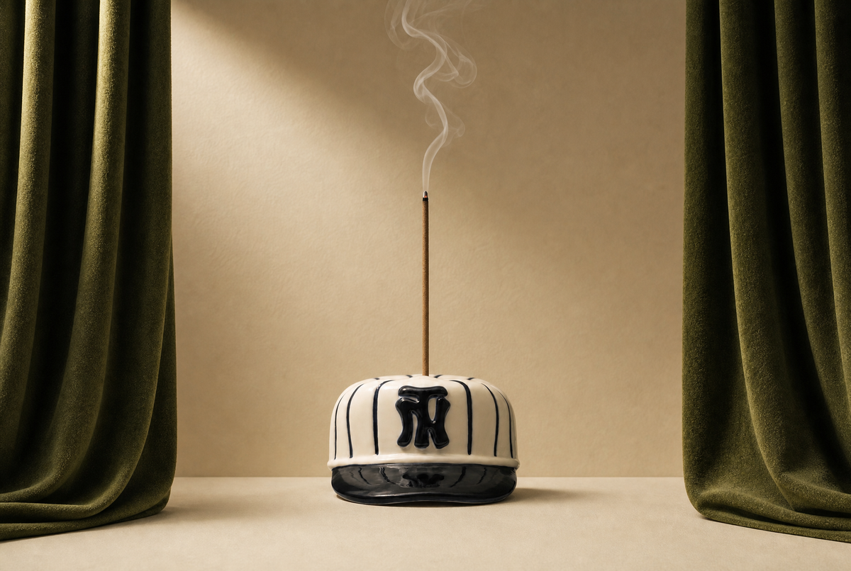 The NT Cap Incense Holder - White Pinstripe