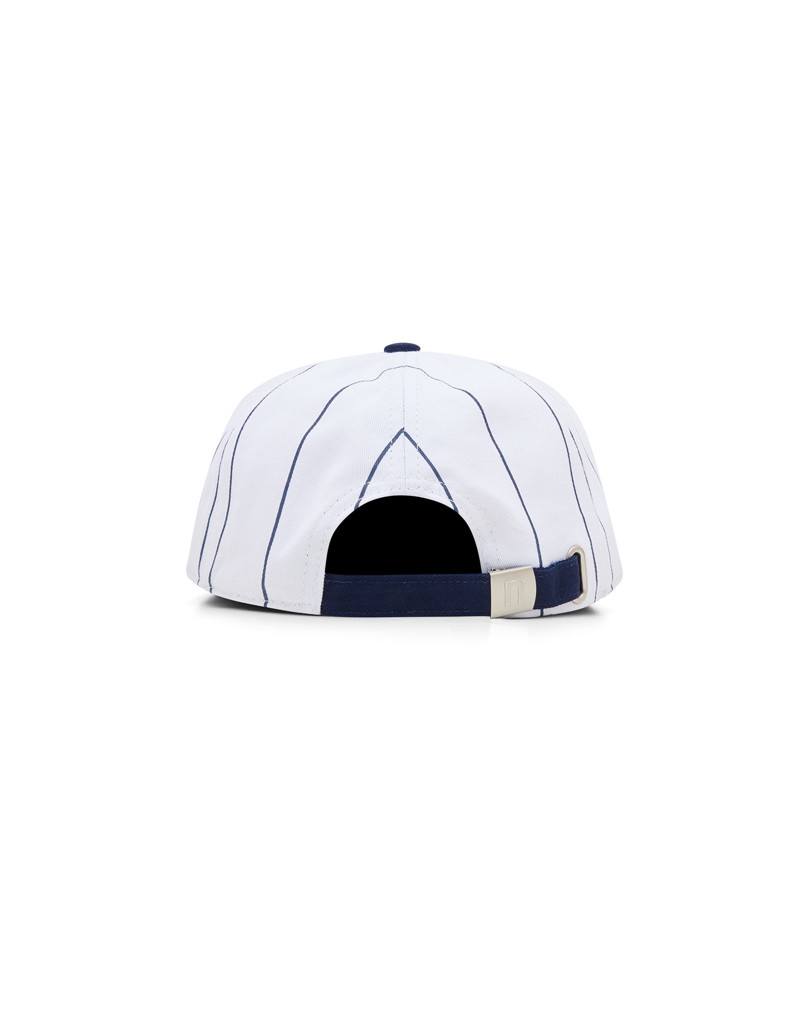 N Monogram Cap - White Pinstripe