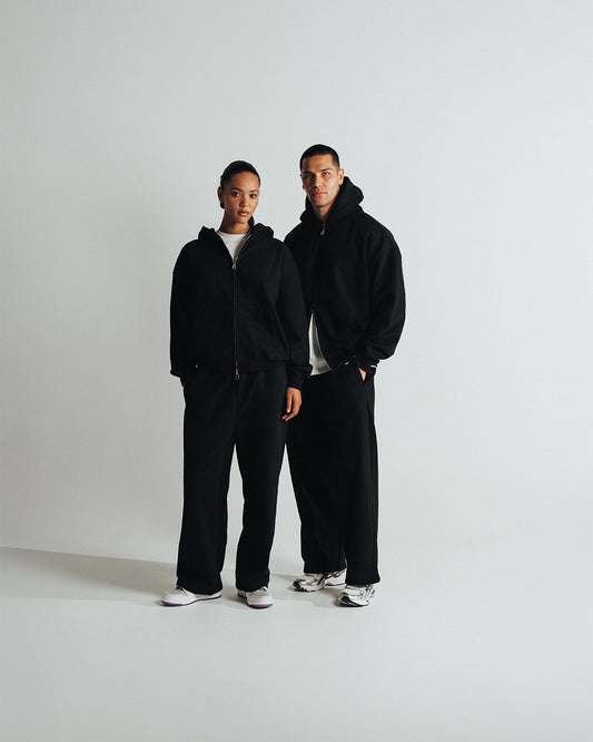 ZIP HOODIE 450 GSM 'BLACK'