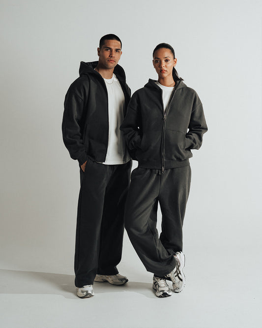 ZIP HOODIE 450 GSM 'CHARCOAL'