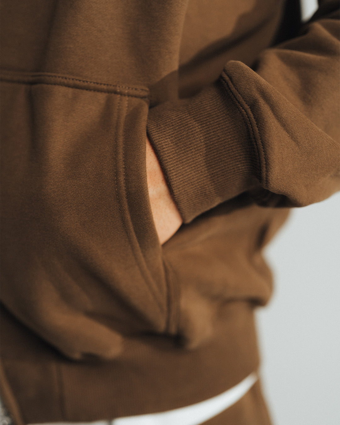 ZIP HOODIE 450 GSM 'BROWN'