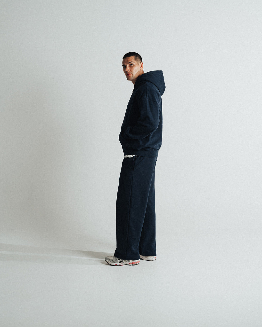 ZIP HOODIE 450 GSM 'NAVY'
