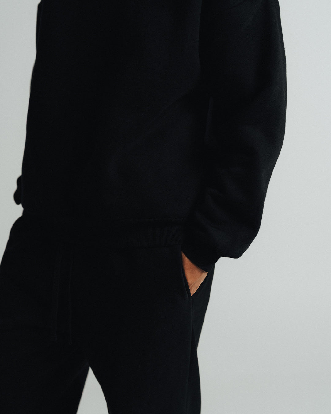 DOUBLE LAYER HOODIE 650 GSM 'BLACK'
