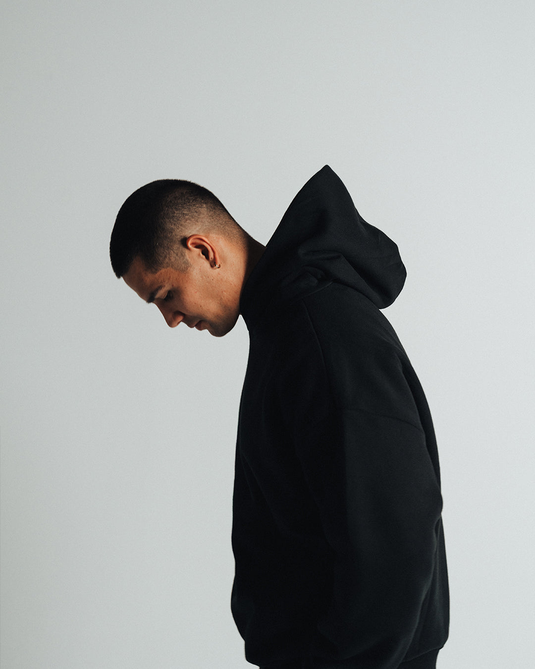 DOUBLE LAYER HOODIE 650 GSM 'BLACK'
