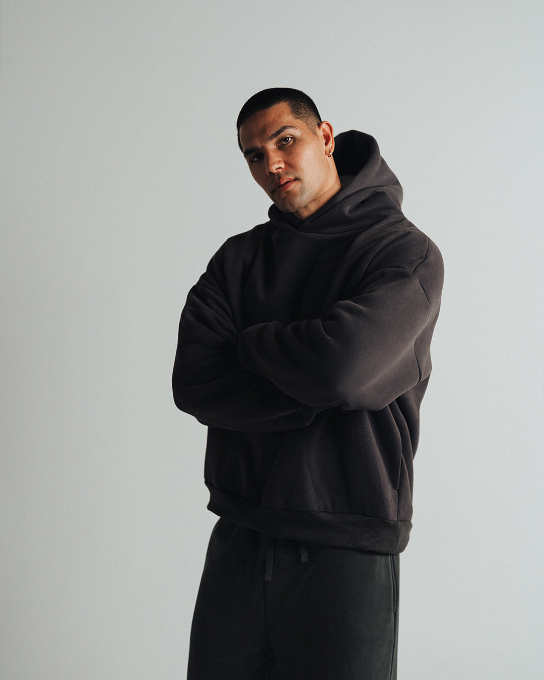 DOUBLE LAYER HOODIE 650 GSM 'CHARCOAL'