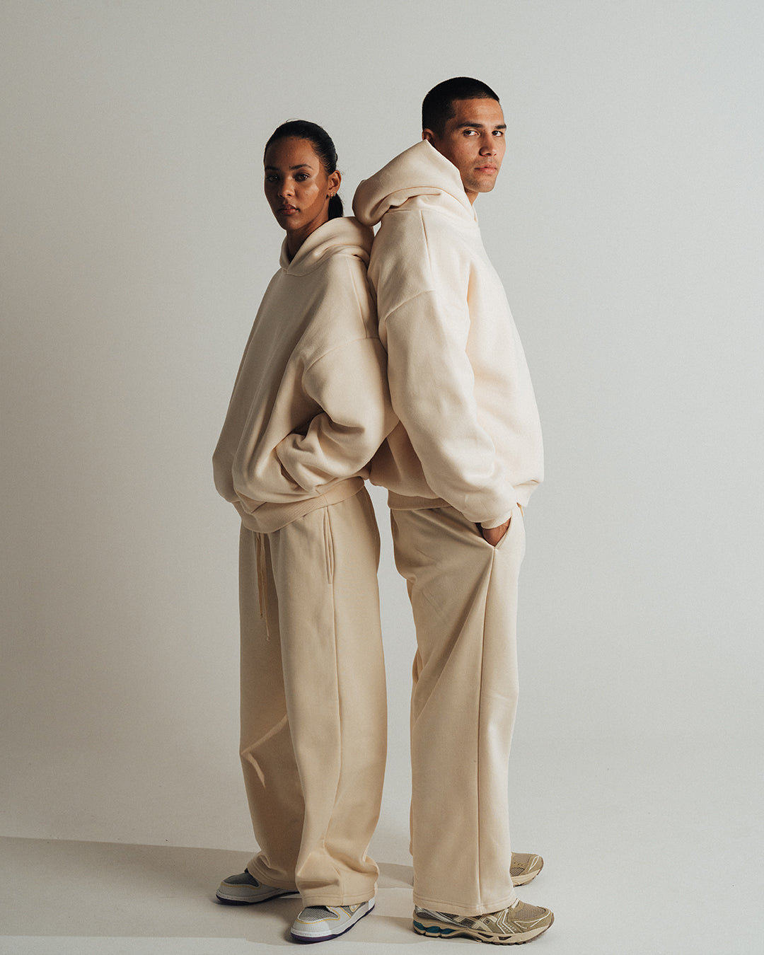 DOUBLE LAYER HOODIE 650 GSM 'CREAM'