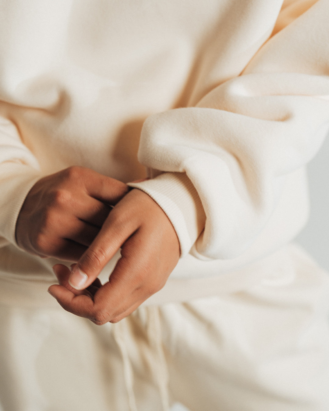 DOUBLE LAYER HOODIE 650 GSM 'CREAM'