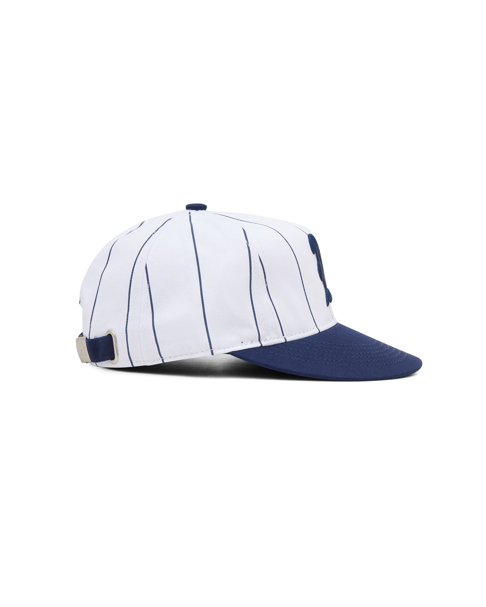 N Monogram Cap - White Pinstripe