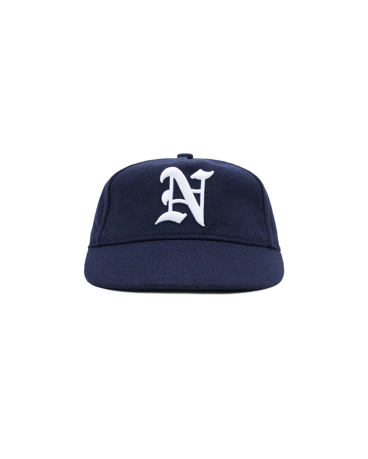 N Monogram Cap - Navy (Melton Wool)