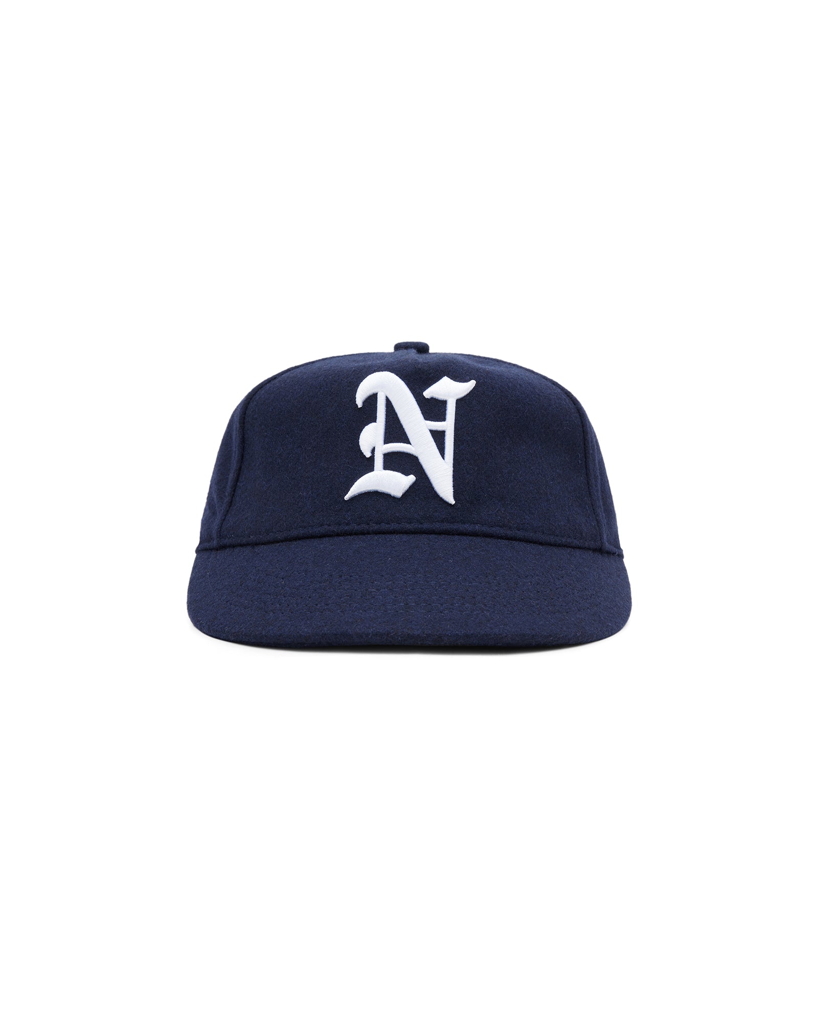 N Monogram Cap - Navy (Melton Wool)