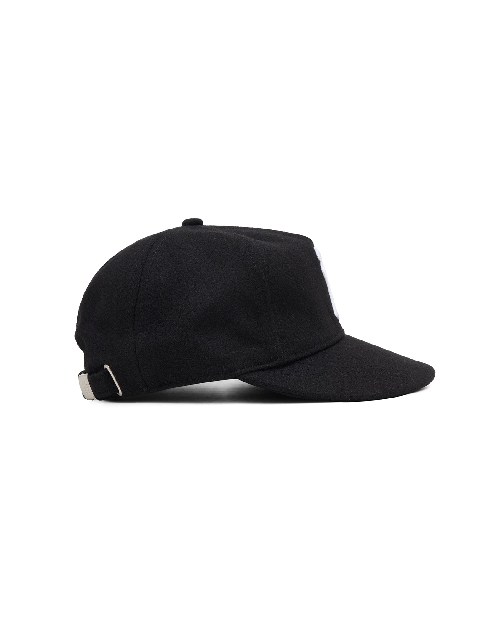 N Monogram Cap - Black (Melton Wool)
