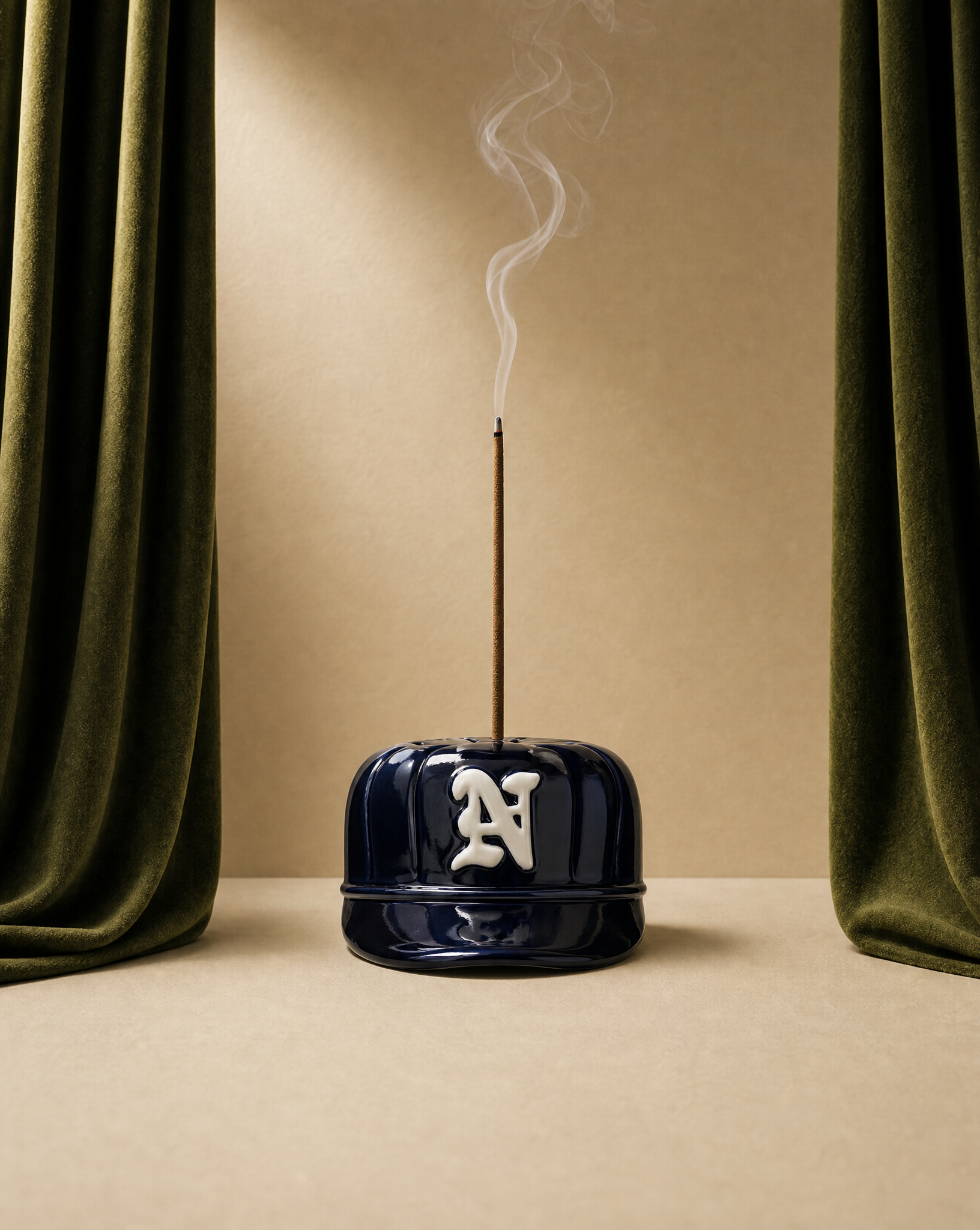 The N Cap Incense Holder - Navy