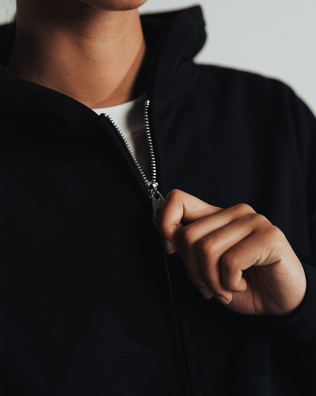ZIP HOODIE 450 GSM 'BLACK'