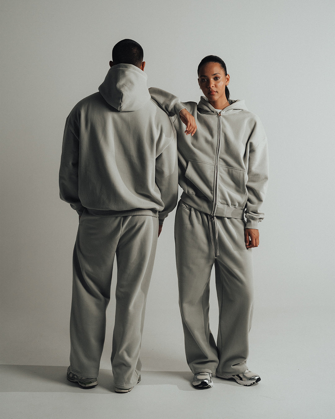 ZIP HOODIE 450 GSM 'GREY'