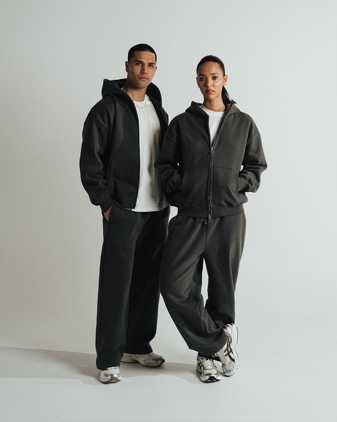 ZIP HOODIE 450 GSM 'CHARCOAL'