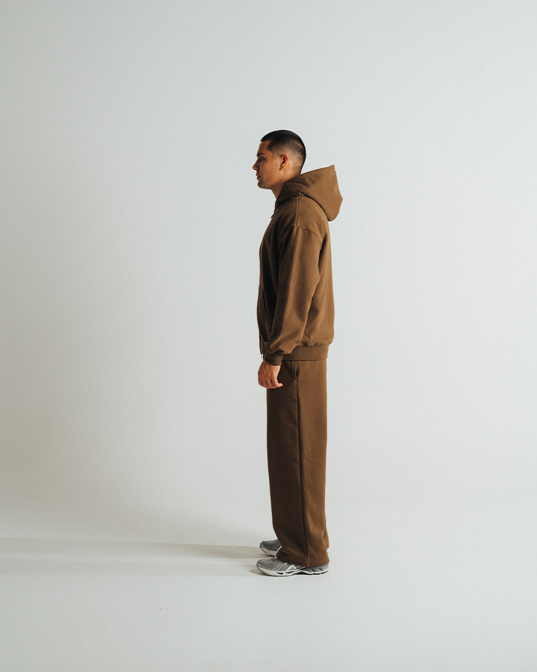 ZIP HOODIE 450 GSM 'BROWN'
