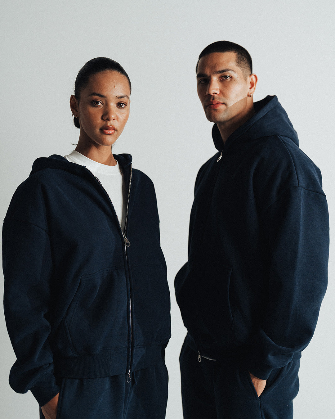 ZIP HOODIE 450 GSM 'NAVY'